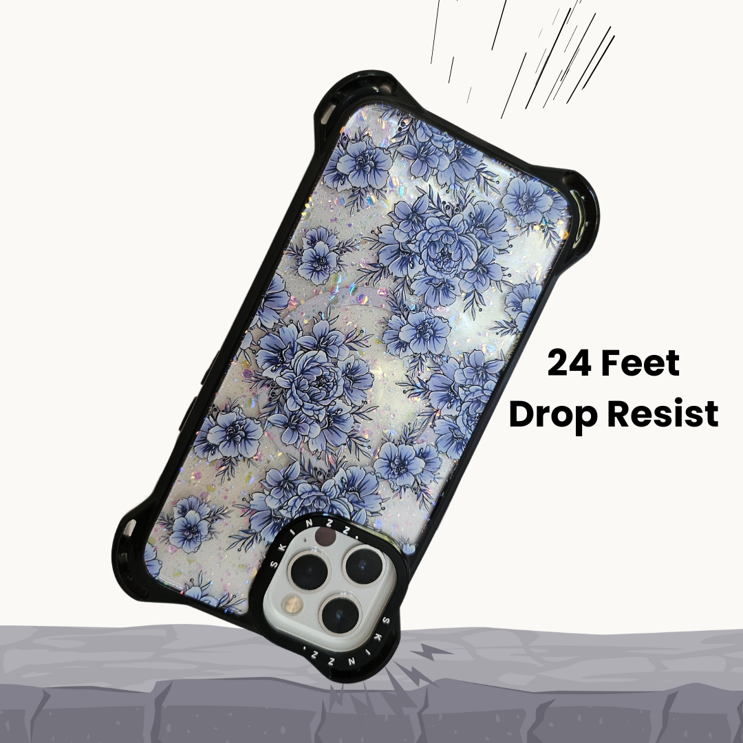 *EXCLUSIVE* Blossom-Blue Shockproof iPhone Case