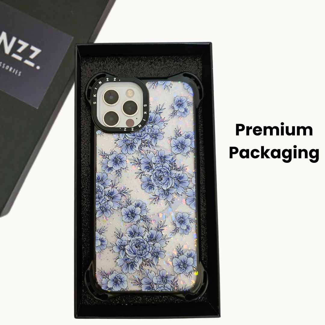 *EXCLUSIVE* Blossom-Blue Shockproof iPhone Case