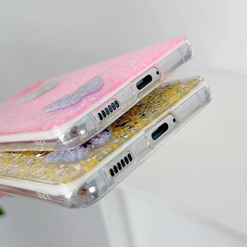 Butterfly Bling Glitter Samsung Case
