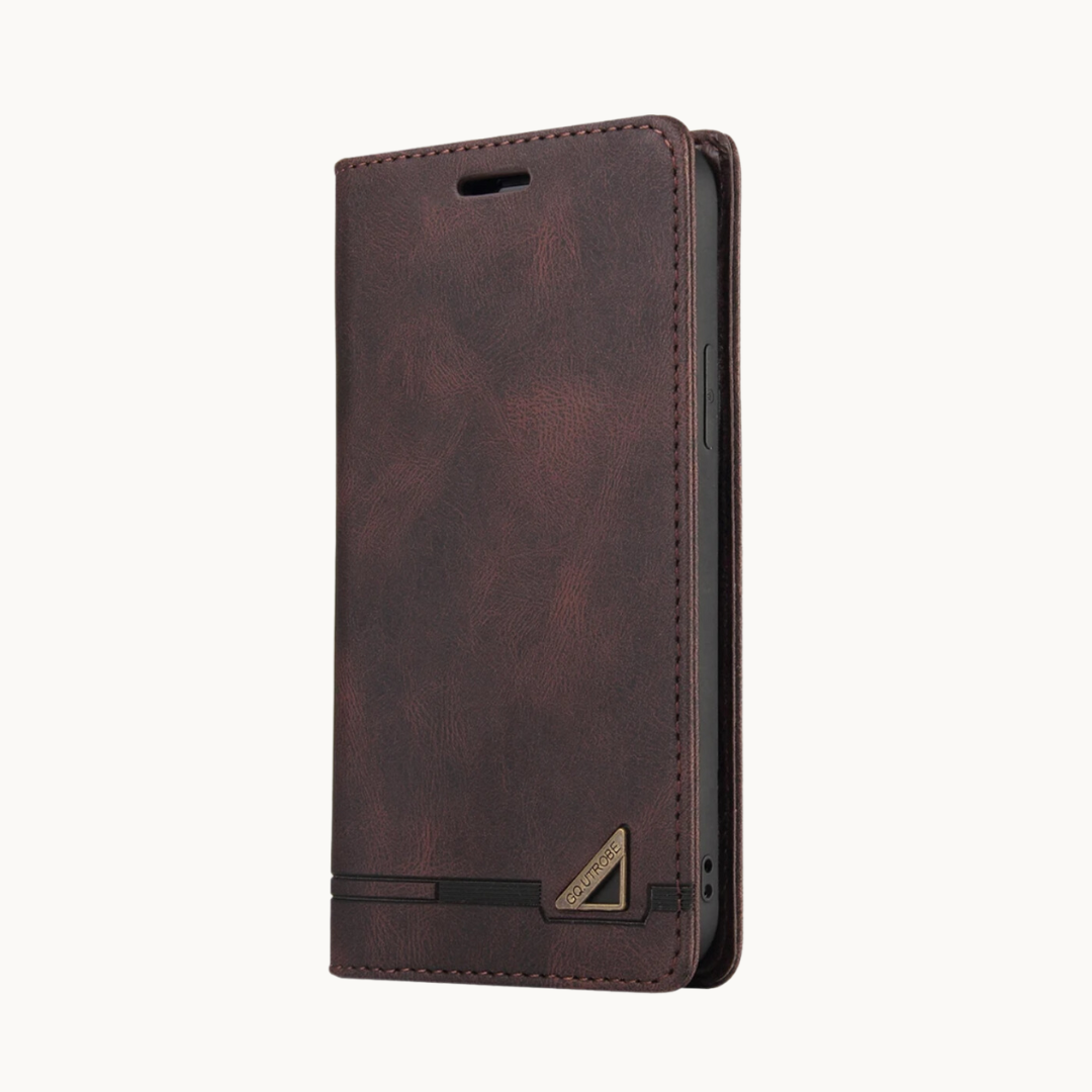 Leather RFID Blocking Flip Case For iPhone
