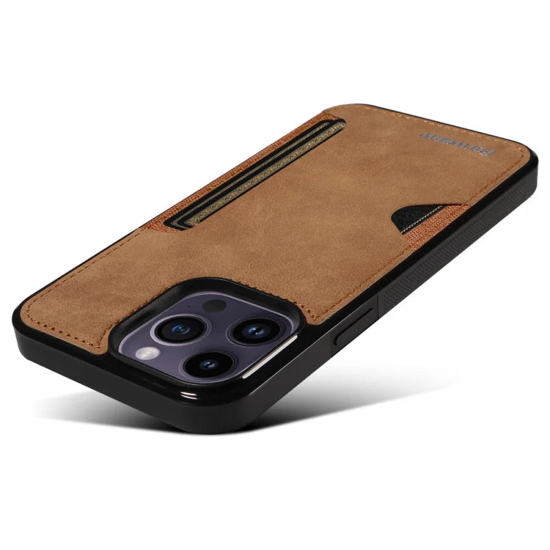 Leather Card-slot Slim iPhone Case