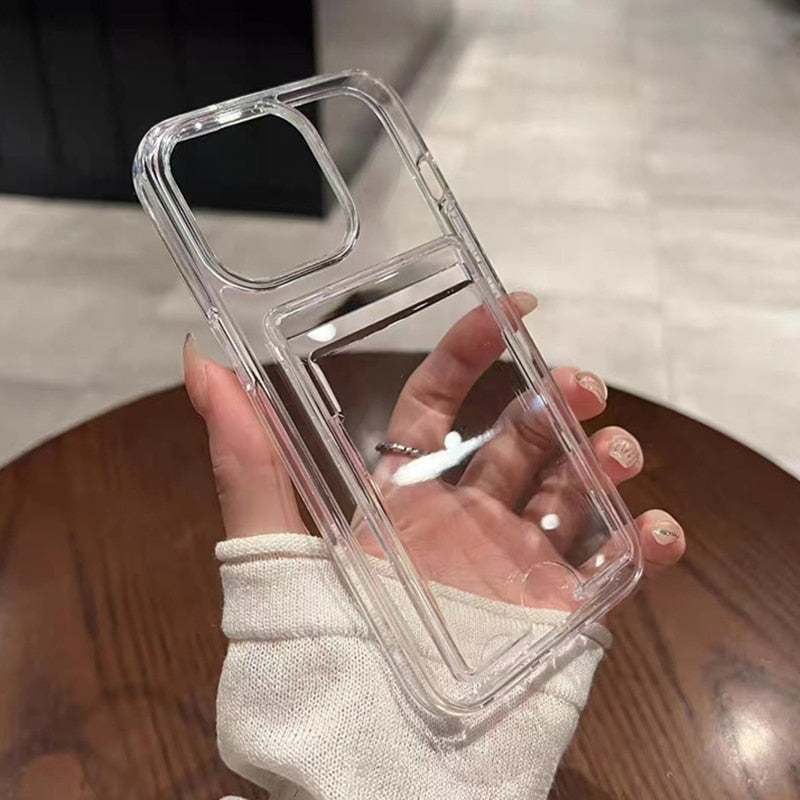 Transparent Card Slot iPhone Case