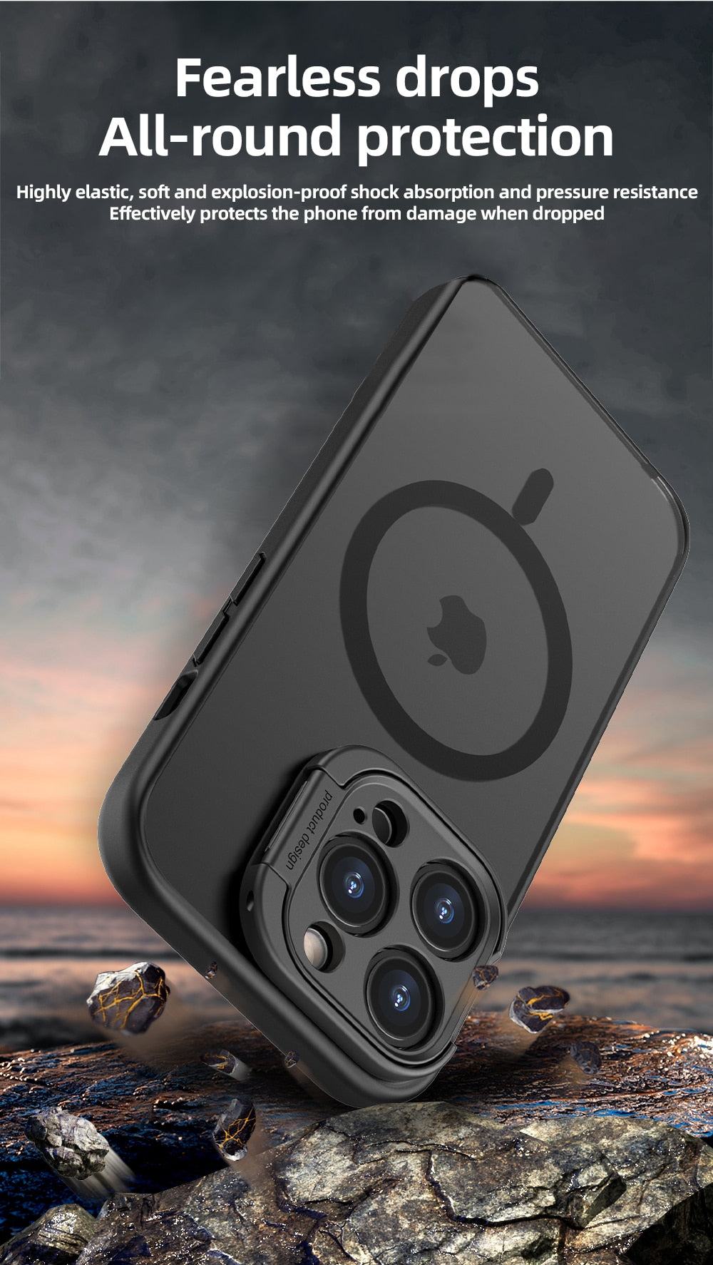 Translucent Stand Bracket Magsafe iPhone Case