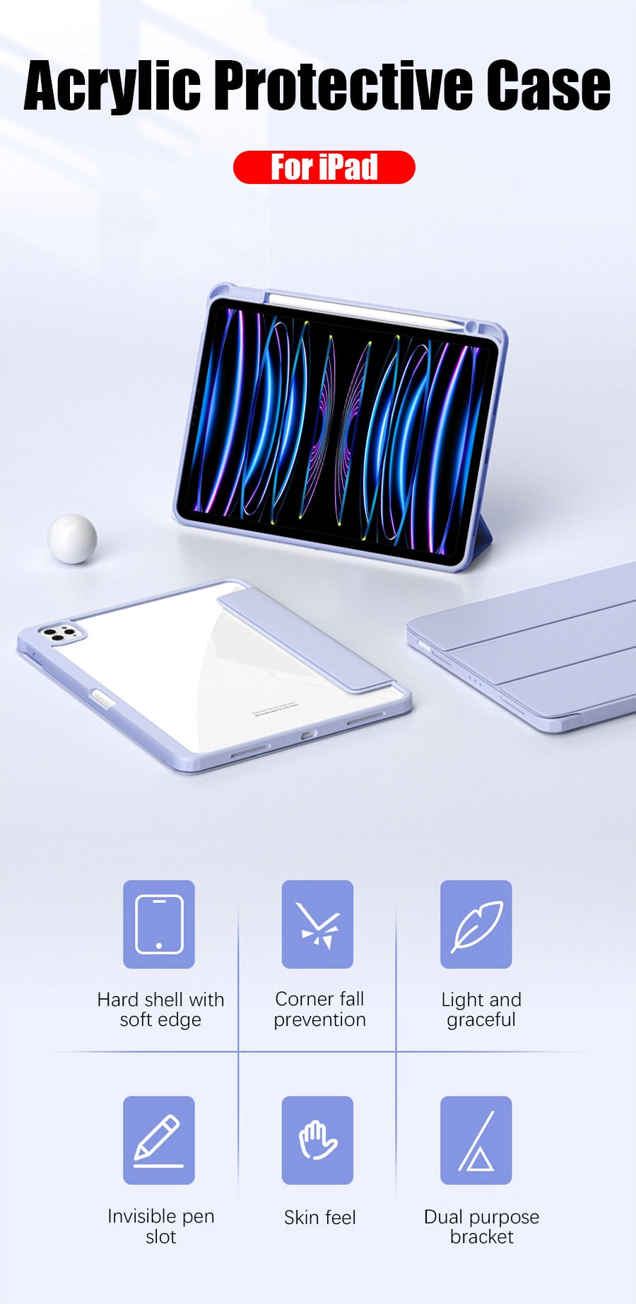 Solid Colour iPad Case