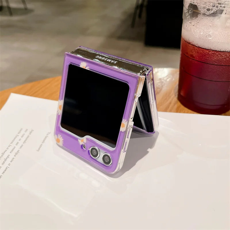 Purple Butterfly+Daisy Case