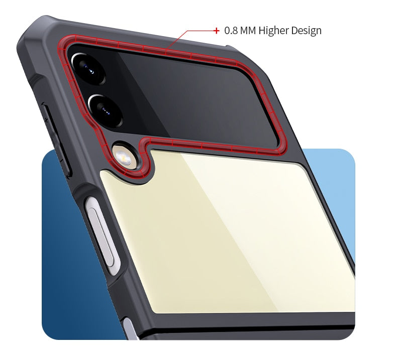 Transparent Shockproof Z Flip Case