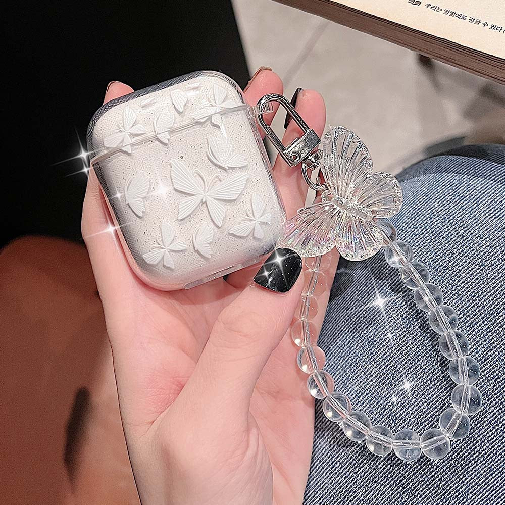 Glitter Butterfly AirPods Case