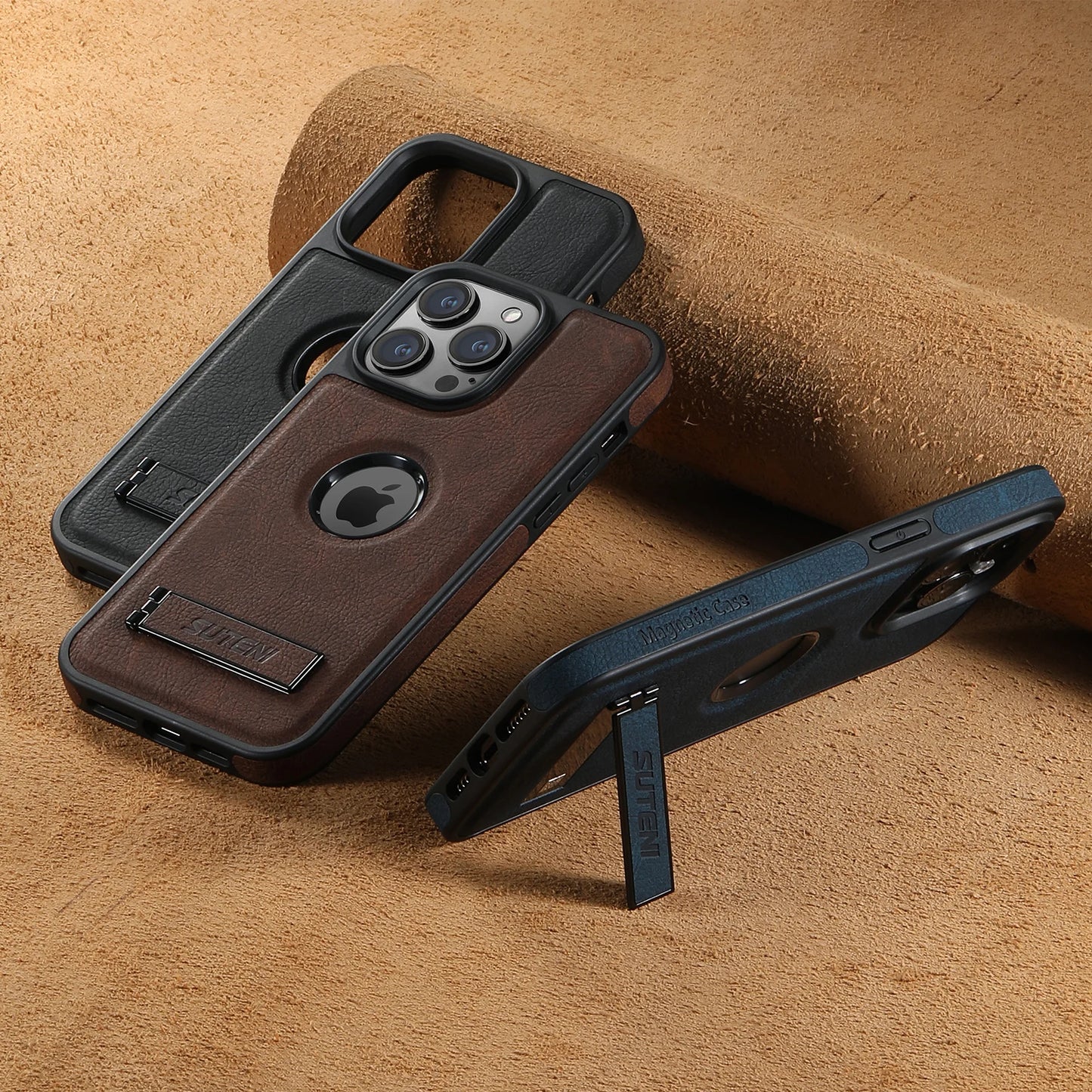 Kickstand MagSafe Leather iPhone Case