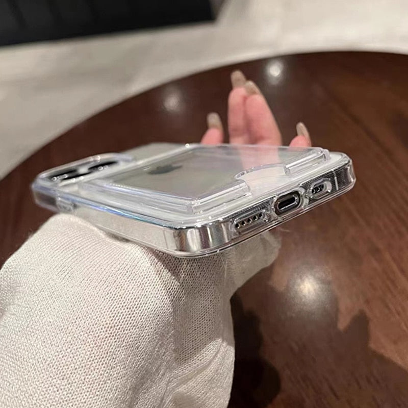 Transparent Card Slot iPhone Case