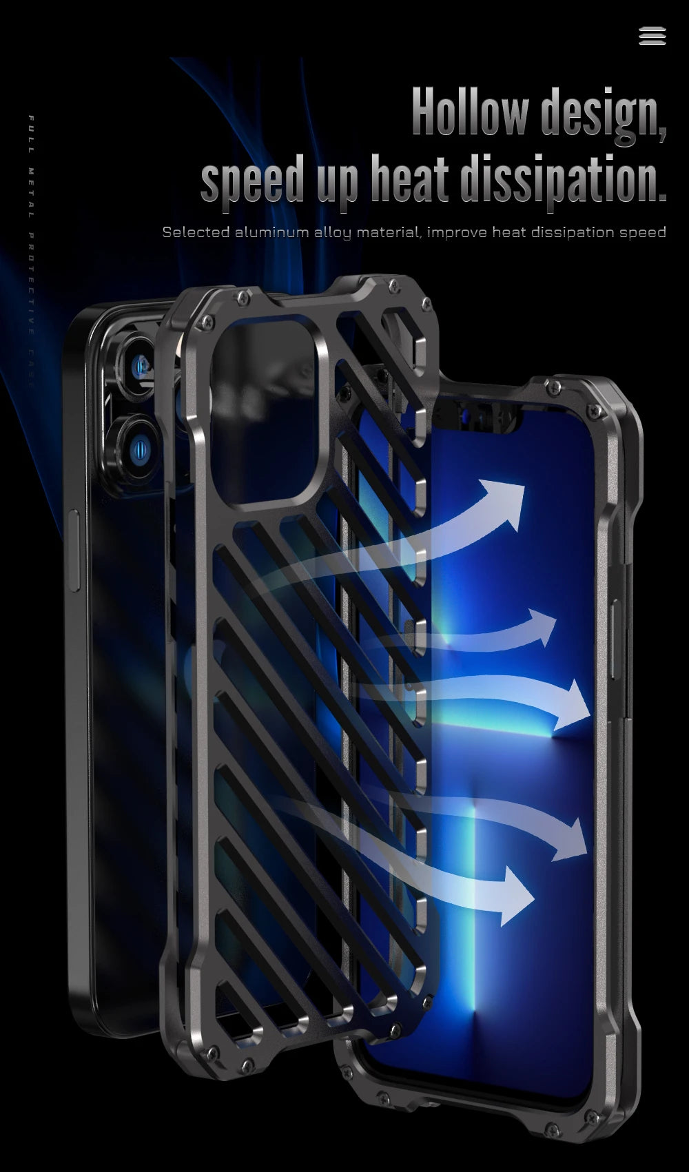 Aluminum Heat Dissipation iPhone Case