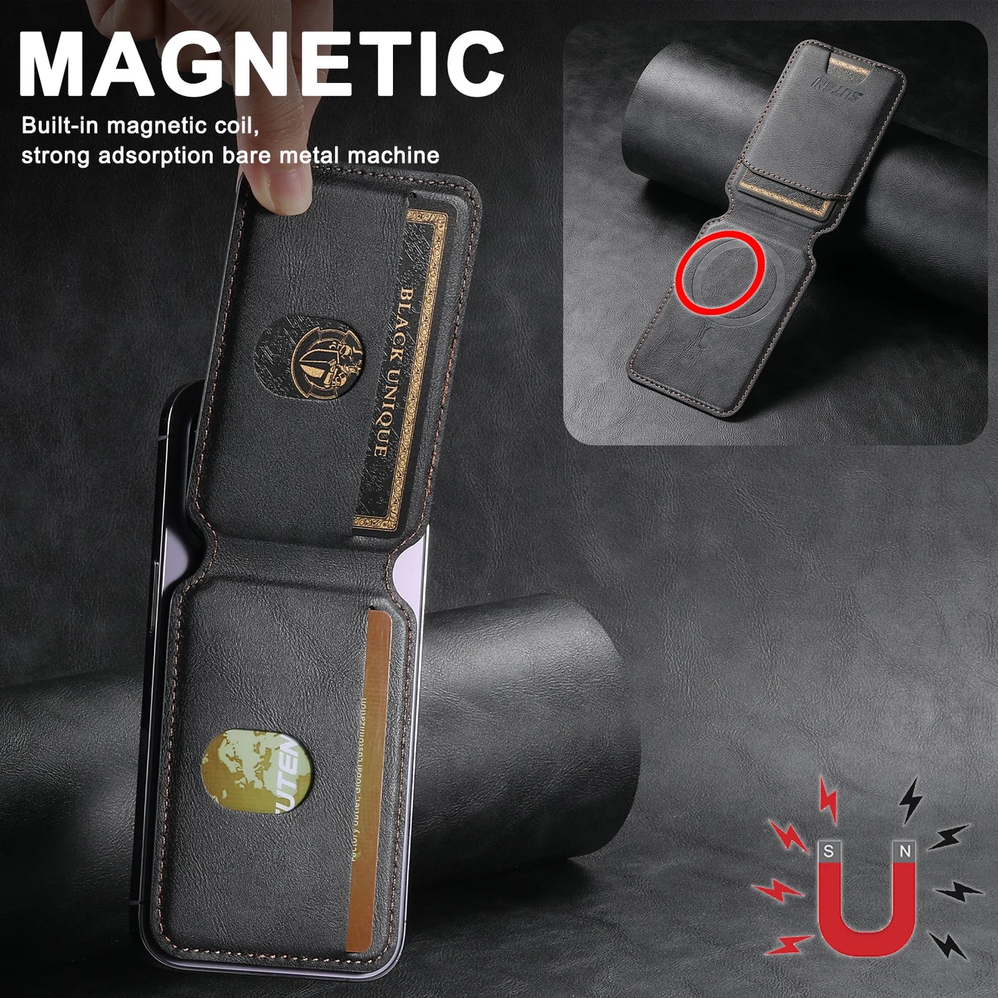 Leather Card Holder Wallet For iPhone (MagSafe)