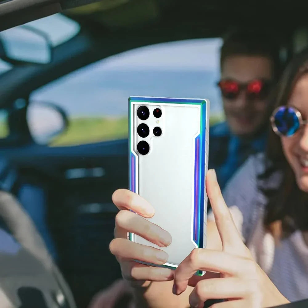 Metal Anodized Aluminum Frame+Flexible TPU+PC Shockproof Case