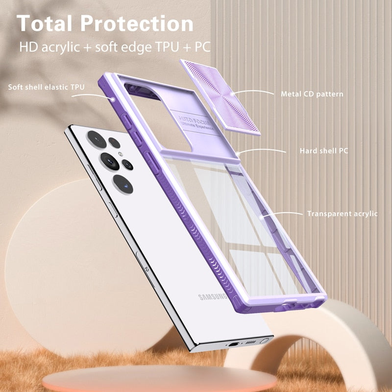 Multiple Colours-Lens Protection Samsung S Case