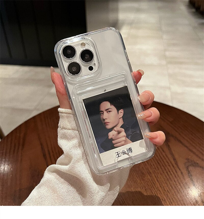 Transparent Card Slot iPhone Case