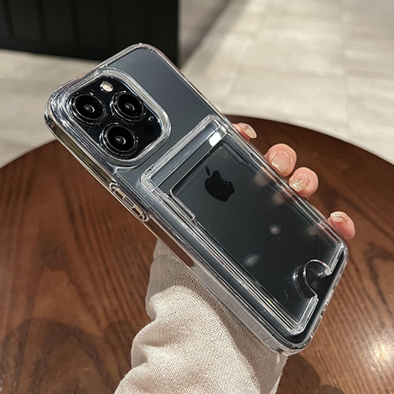 Transparent Card Slot iPhone Case