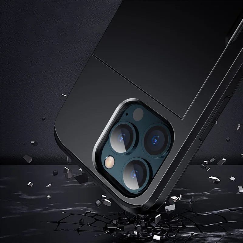 Slide Card Slot Shockproof iPhone Case