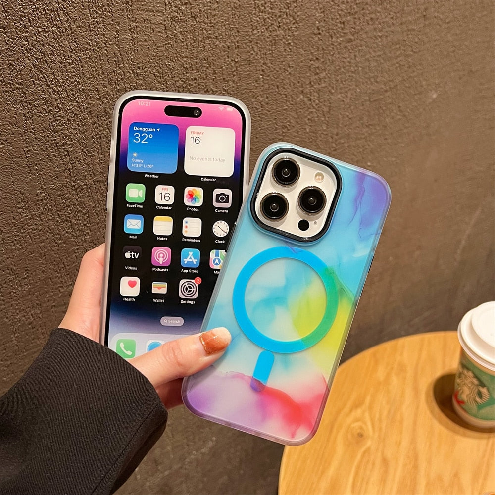 Colourful Magsafe Charging iPhone Case