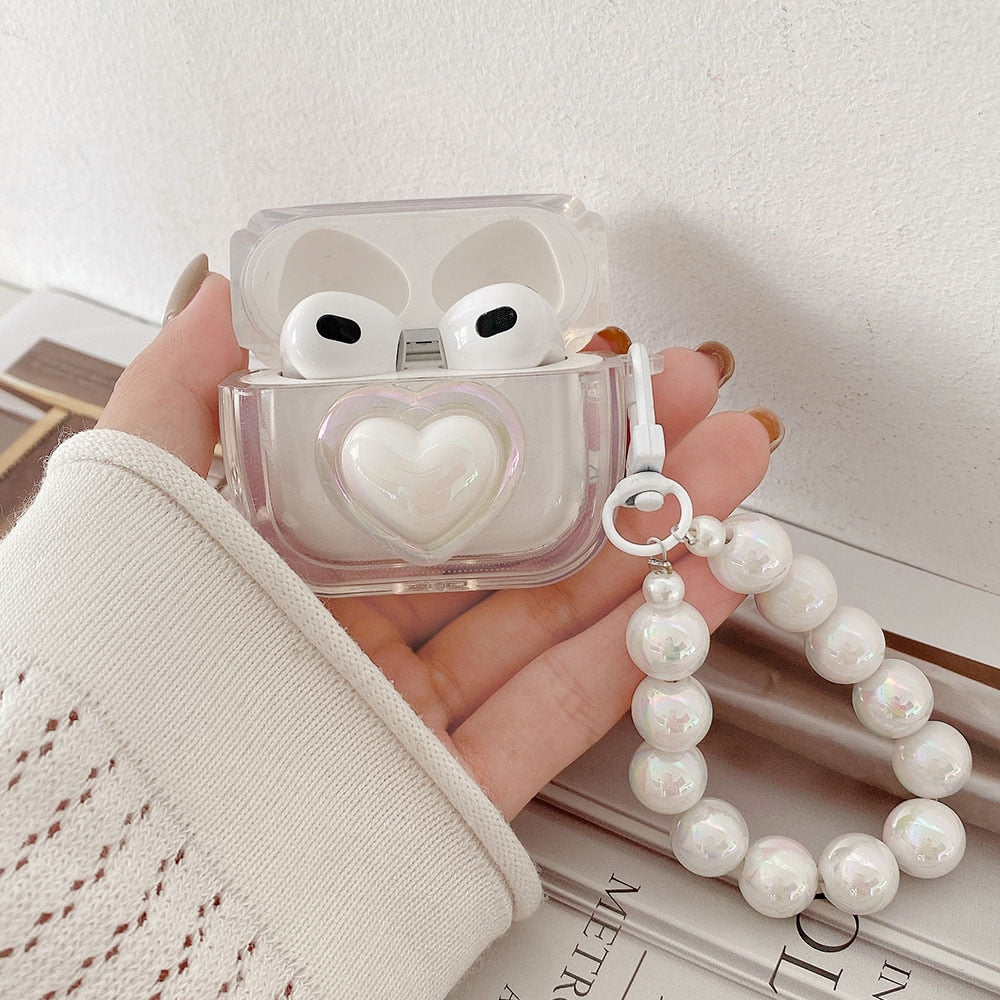 3D Love Heart Transparent Case