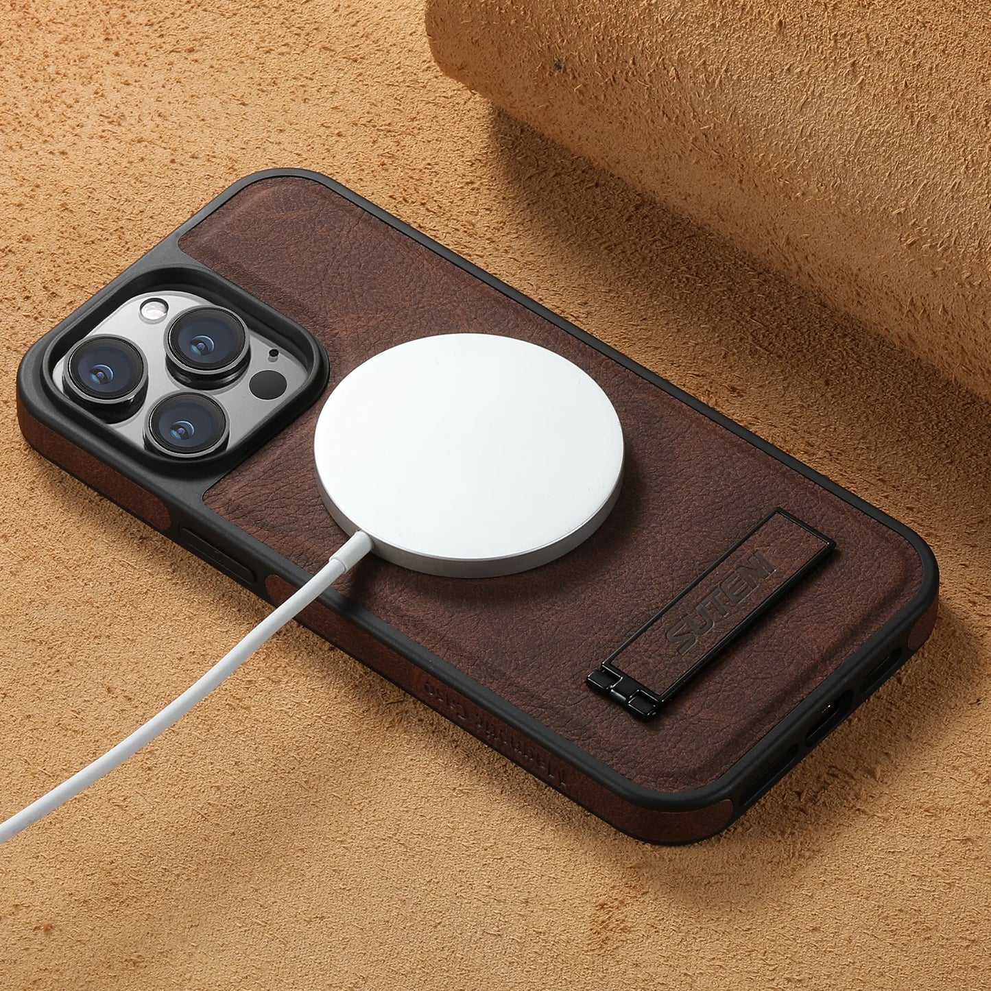 Kickstand MagSafe Leather iPhone Case