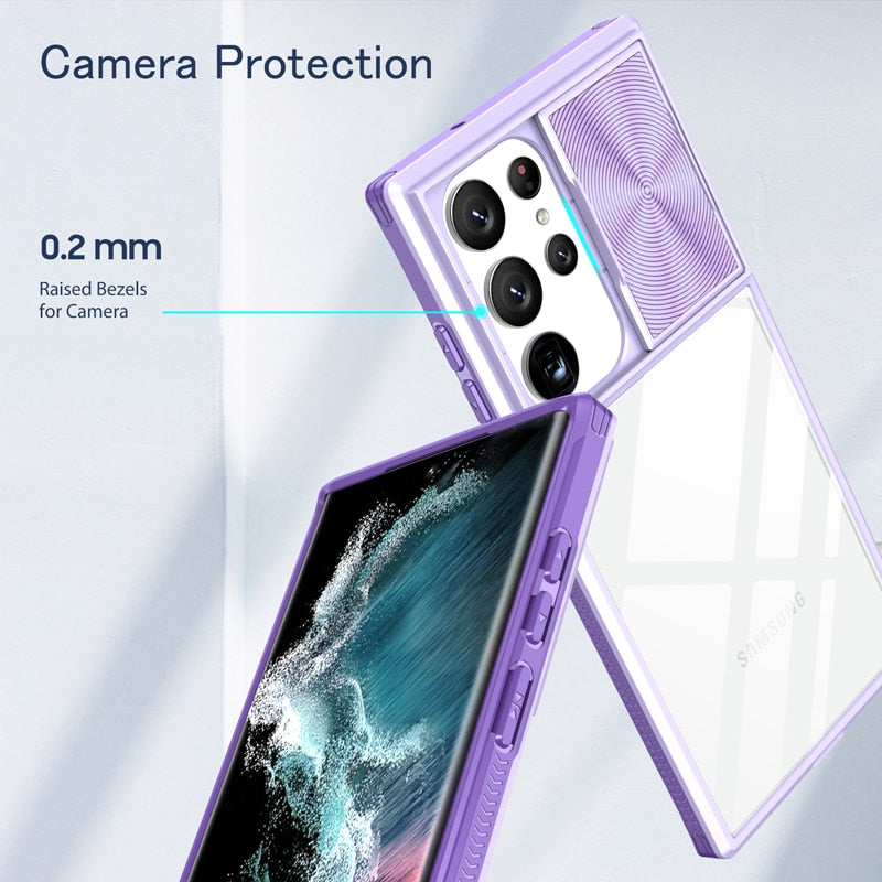 Multiple Colours-Lens Protection Samsung S Case