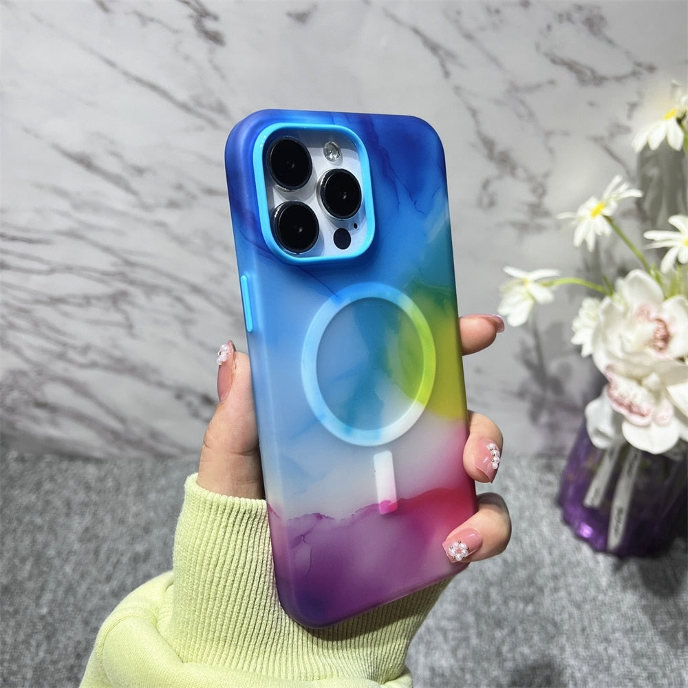 Colourful Magsafe Charging iPhone Case