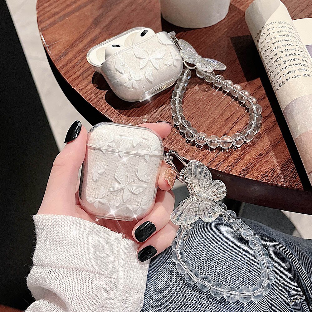 Glitter Butterfly AirPods Case