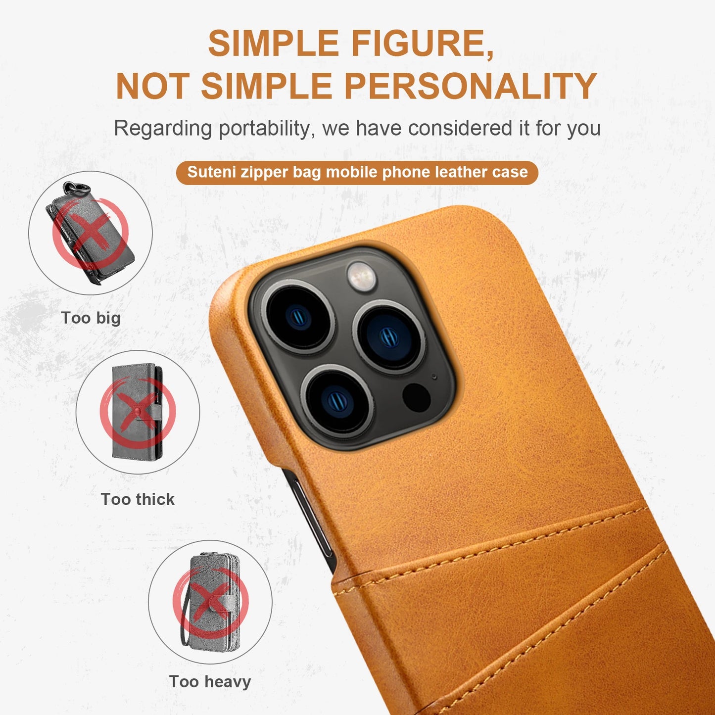 Card Holder Leather iPhone Case