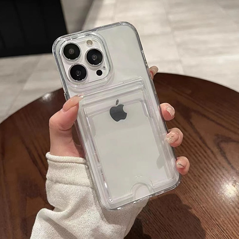 Transparent Card Slot iPhone Case