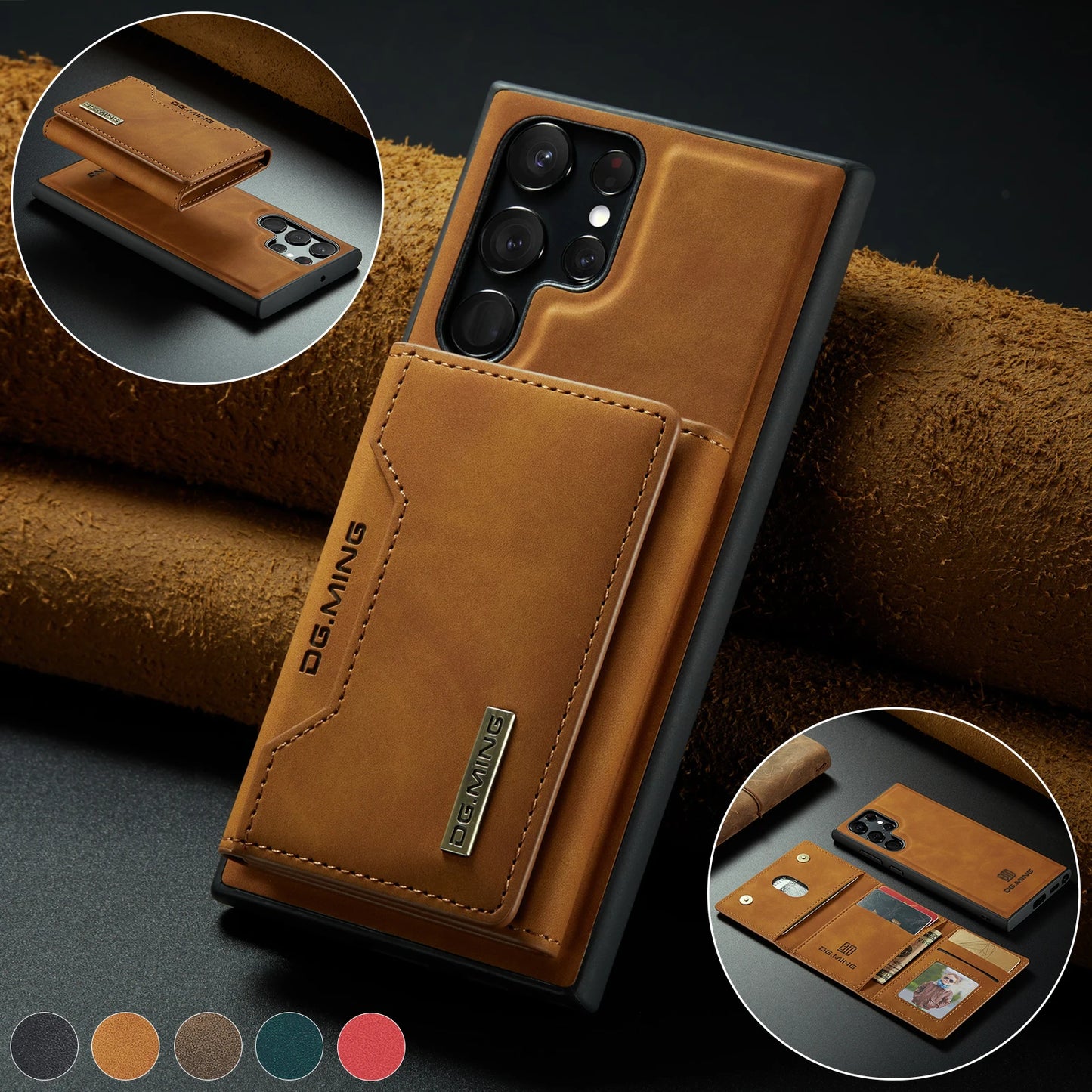 2 in 1 Magnetic Detachable Wallet Skin-S23/S22 Ultra