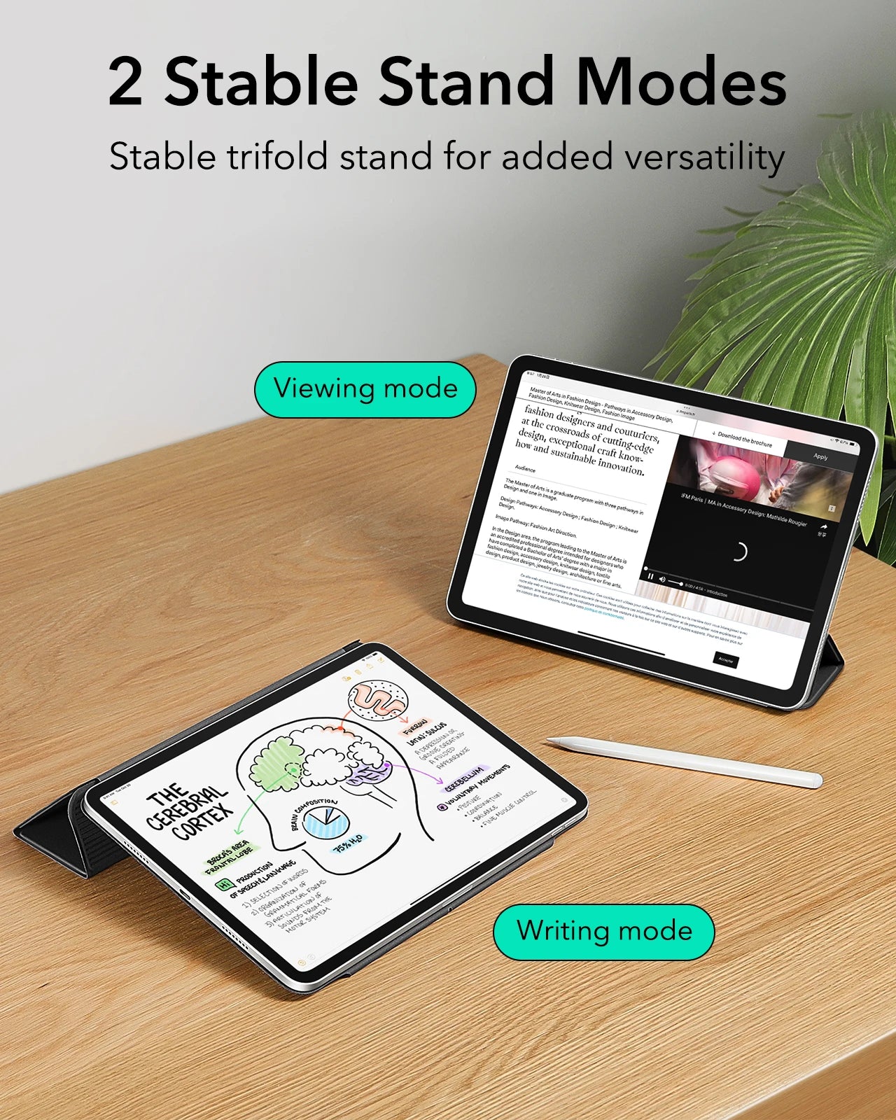 Magnetic Trifold Stand iPad Case