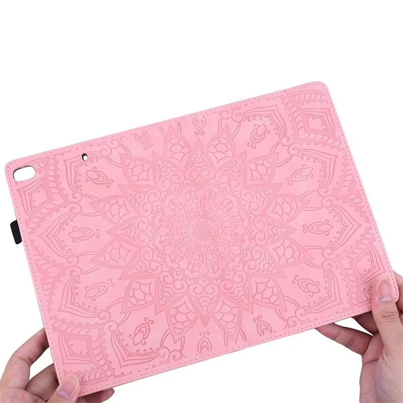 3D Flower Embossed Leather Case for iPad *Air* 13 Inch