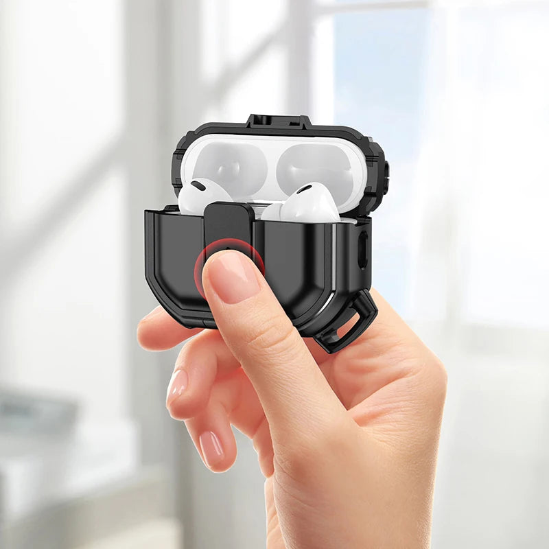 Secure Lock Clip Keychain AirPod Case