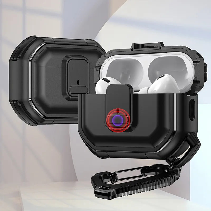 Secure Lock Clip Keychain AirPod Case