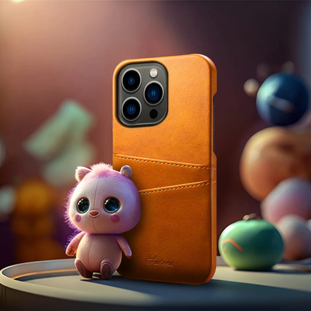 Card Holder Leather iPhone Case