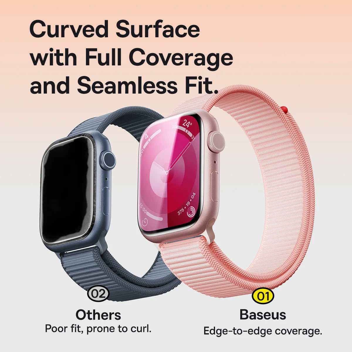 Tempered Glass For Apple Watch 9, 8, 7, 45/41mm