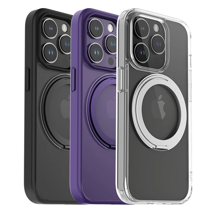 360 Degree Rotating Ring Stand Magsafe iPhone Case