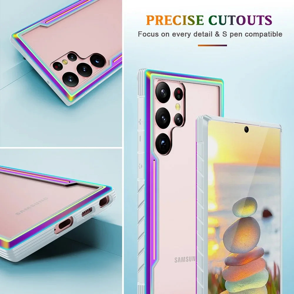 Metal Anodized Aluminum Frame+Flexible TPU+PC Shockproof Case
