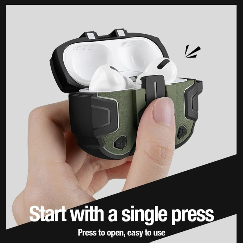 Lock Switch Armour Shockproof AirPods Pro 2 Case