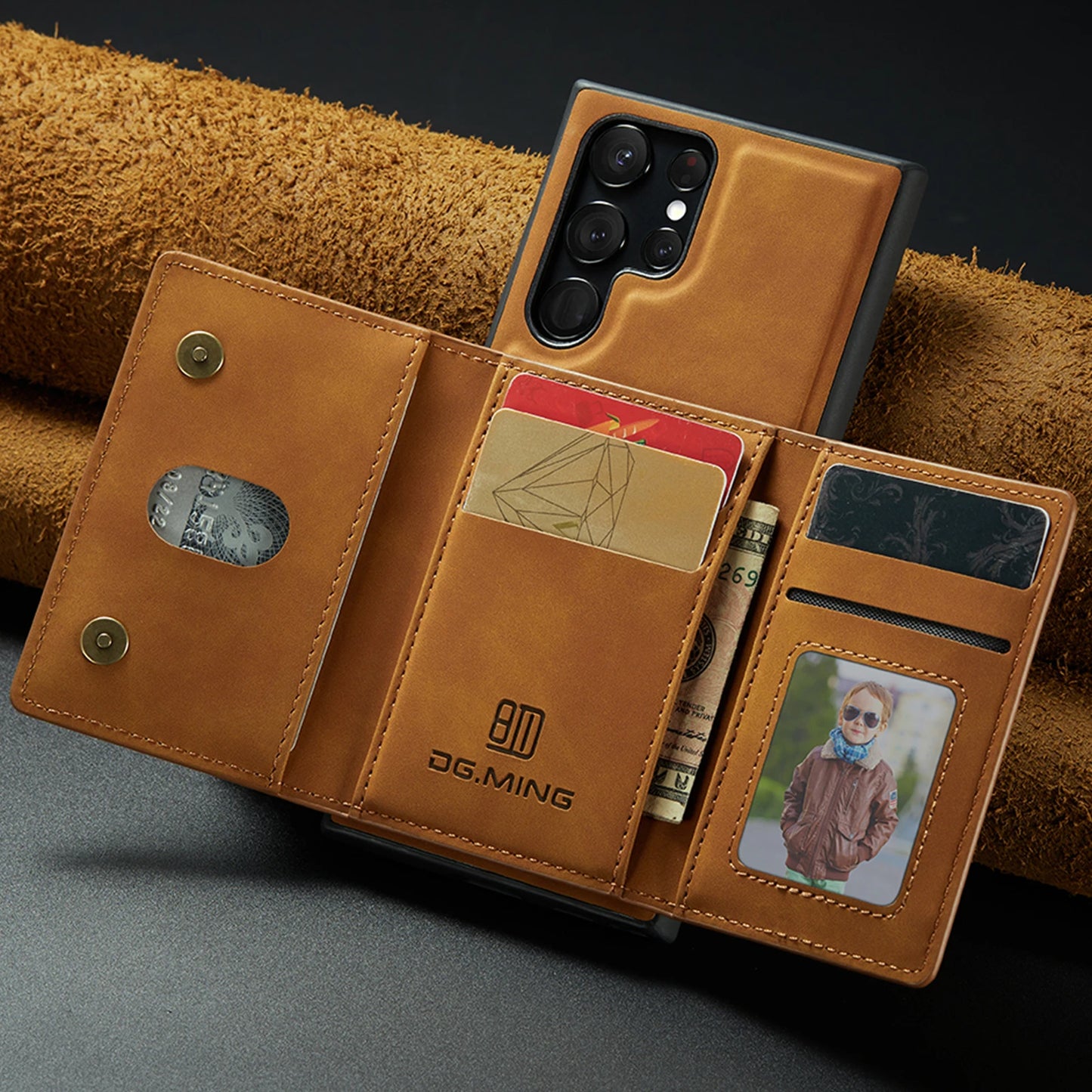 2 in 1 Magnetic Detachable Wallet Skin-S23/S22 Ultra