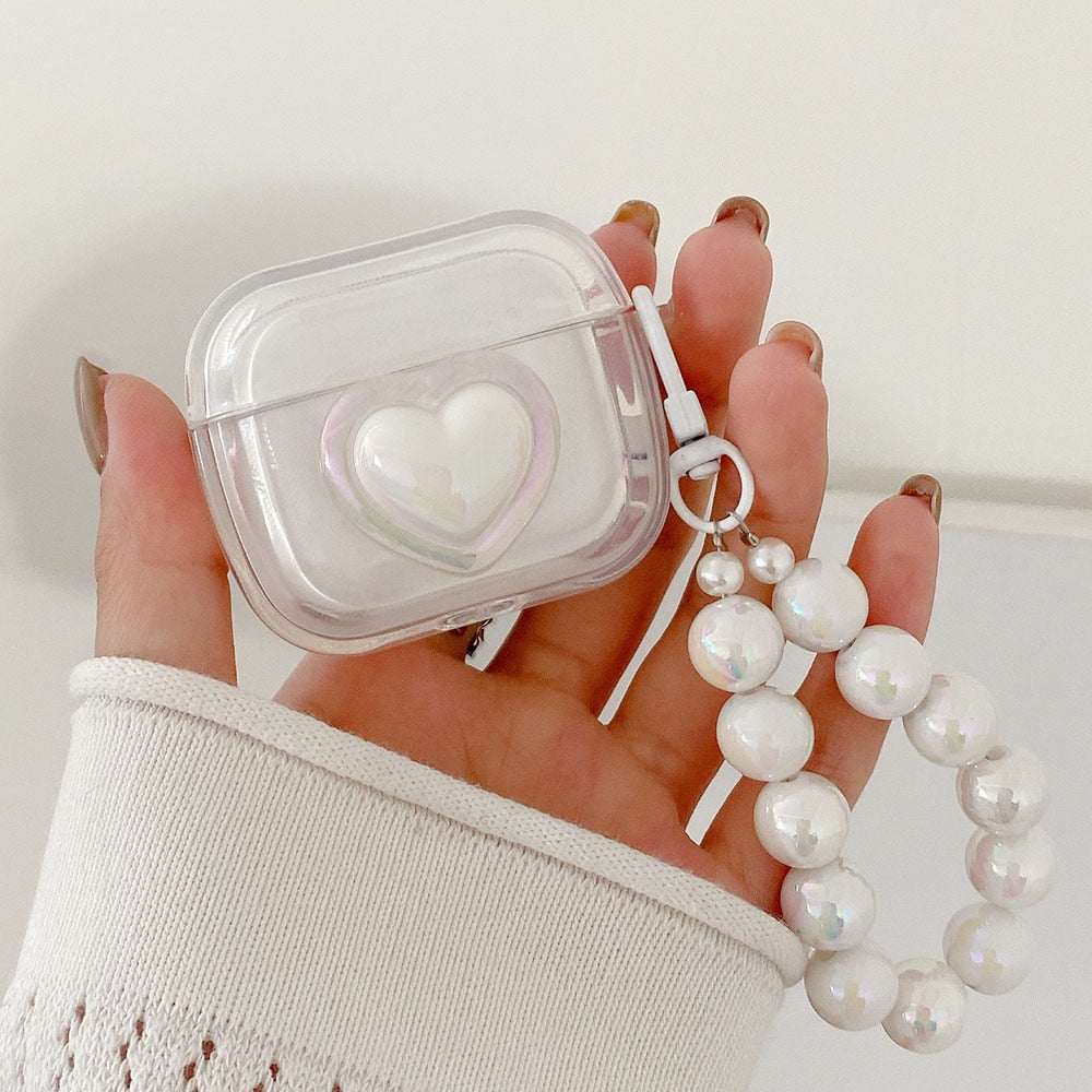 3D Love Heart Transparent Case