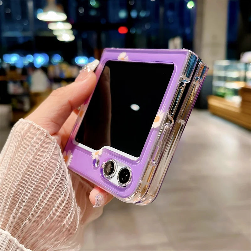 Purple Butterfly+Daisy Case