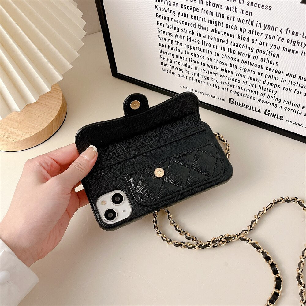 Crossbody Lanyard Wallet Case