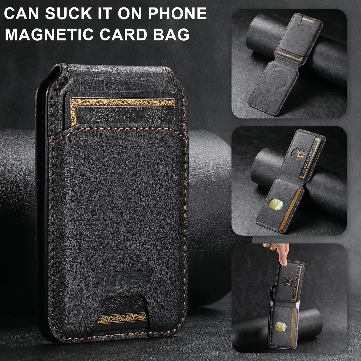 Leather Card Holder Wallet For iPhone (MagSafe)