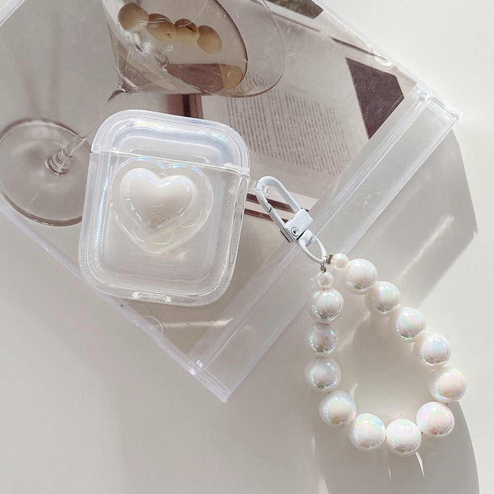 3D Love Heart Transparent Case
