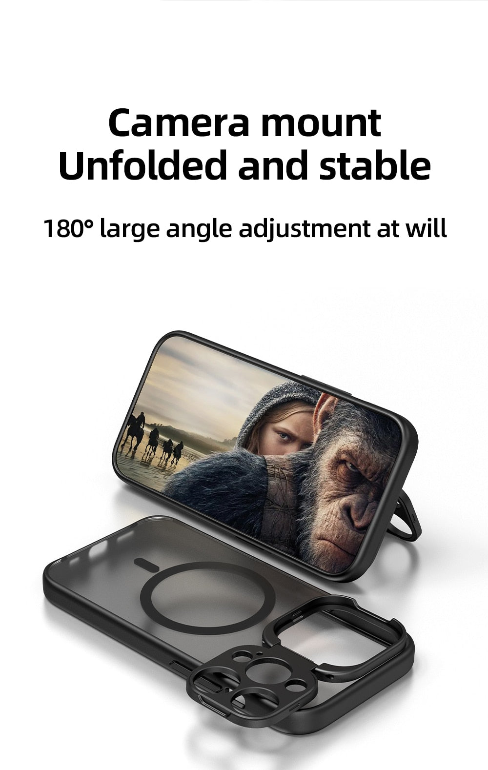 Translucent Stand Bracket Magsafe iPhone Case