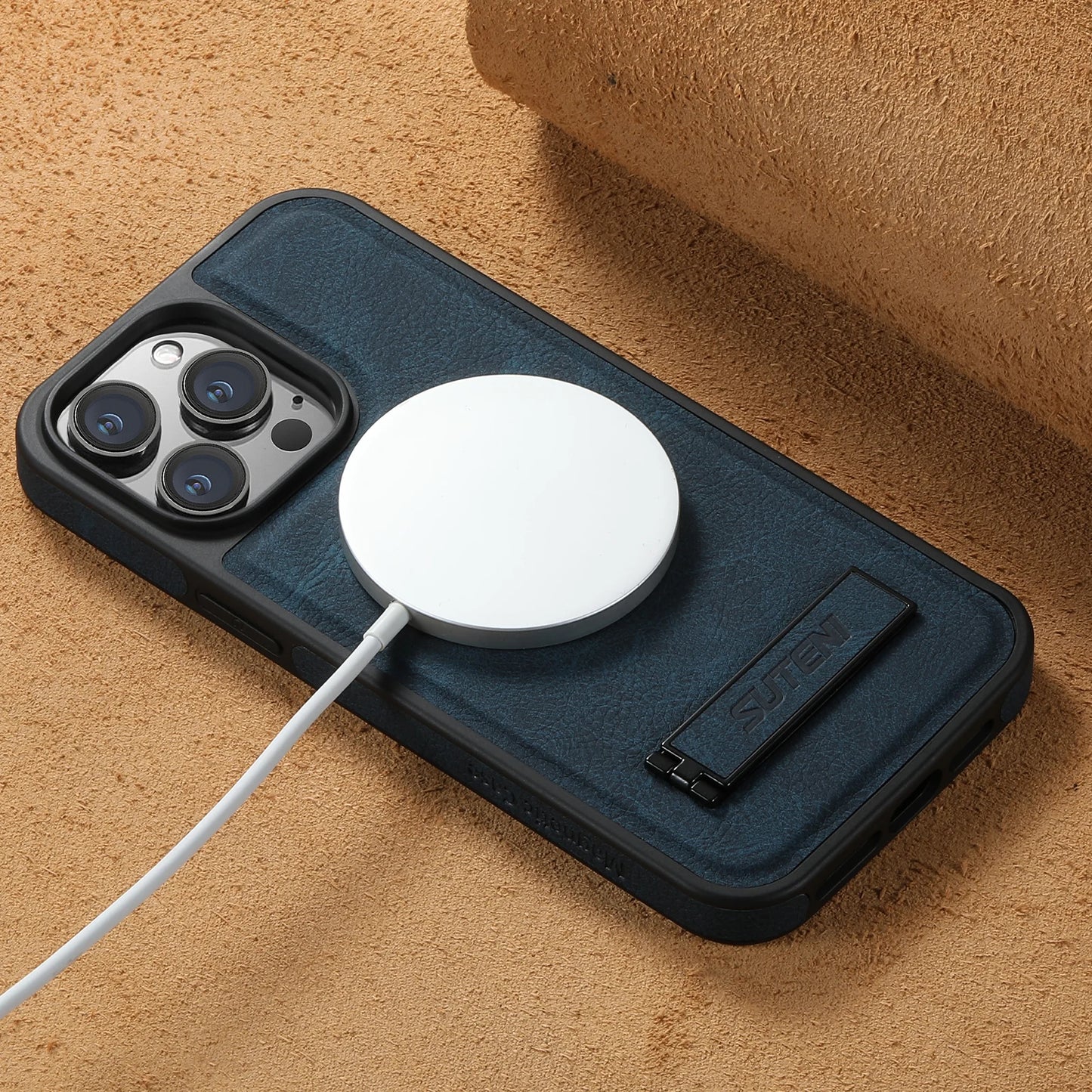 Kickstand MagSafe Leather iPhone Case