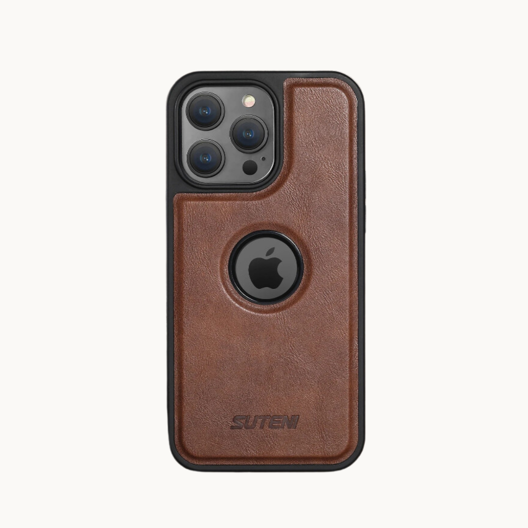 Stylish Leather MagSafe Wireless Charging iPhone Case