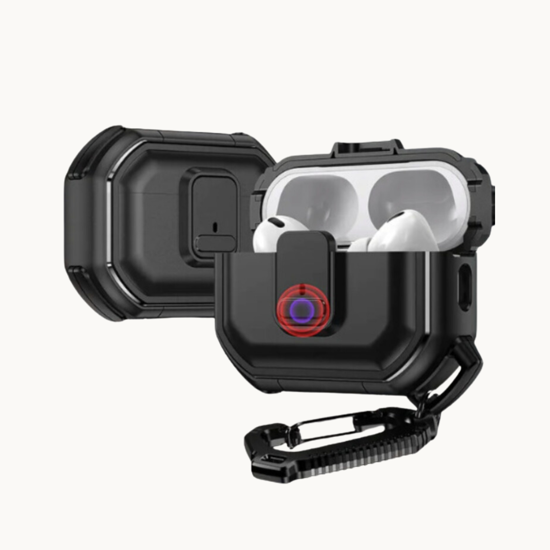 Secure Lock Clip Keychain AirPod Case