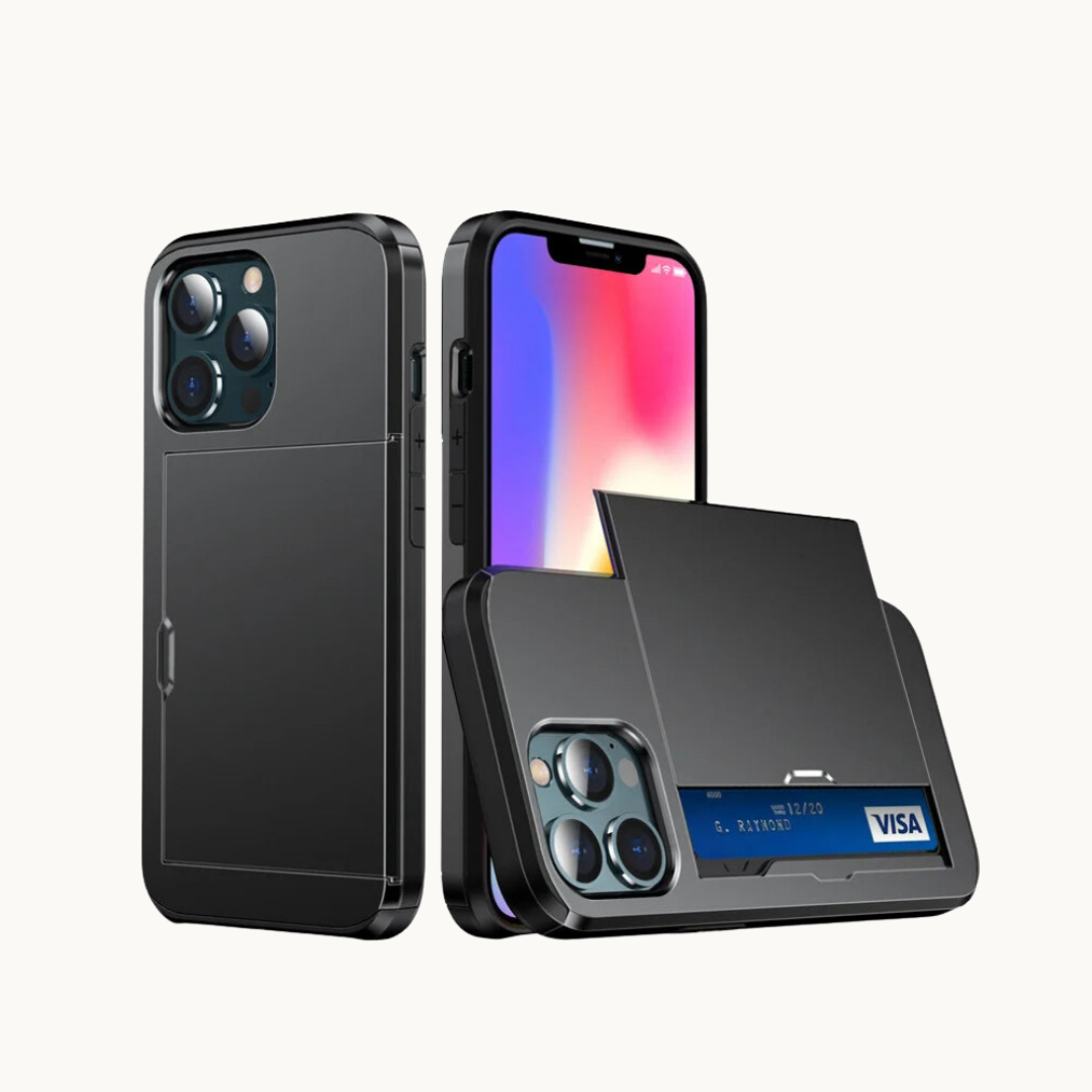 Slide Card Slot Shockproof iPhone Case