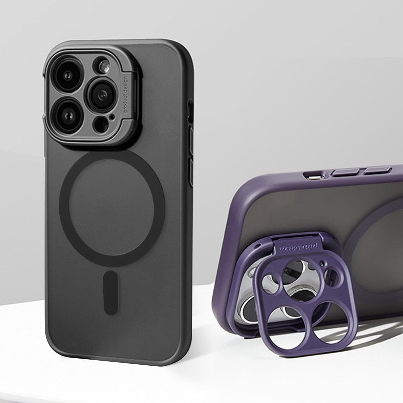 Translucent Stand Bracket Magsafe iPhone Case